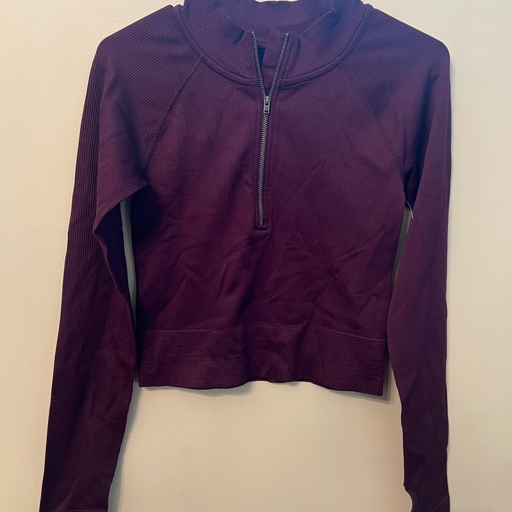 Girls Burgundy Long Sleeve Top (Never Worn)
